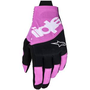 Γάντια motocross Alpinestars Techstar μαύρο-ανοιχτό γκρι-μωβ