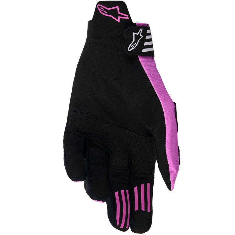 Γάντια motocross Alpinestars Techstar μαύρο-ανοιχτό γκρι-μωβ