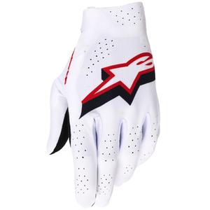 Γάντια motocross Alpinestars Supertech MX λευκά-μαύρα-κόκκινα