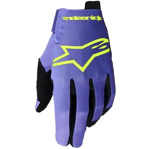 Γάντια motocross Alpinestars Radar μωβ-φλουορ κίτρινα