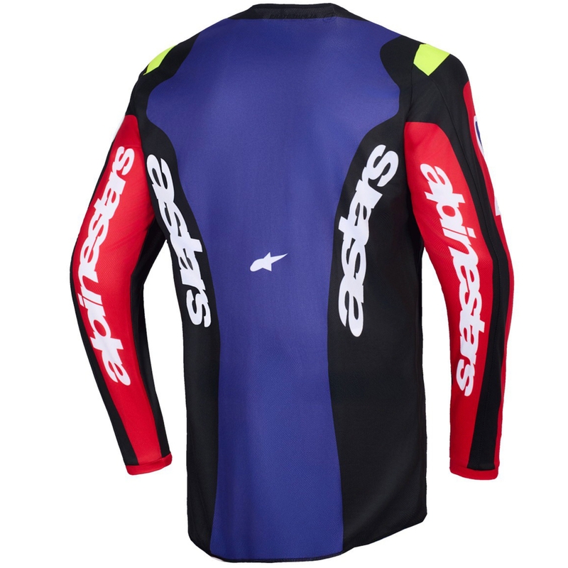 Φανέλα motocross Alpinestars Fluid Grid κόκκινο-μαύρο-μωβ-κίτρινο