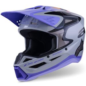 Παιδικό κράνος motocross Alpinestars S-M3 JETT LAWRENCE edition γκρι-μωβ-μαύρο