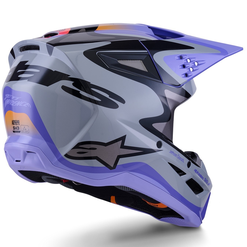 Παιδικό κράνος motocross Alpinestars S-M3 JETT LAWRENCE edition γκρι-μωβ-μαύρο