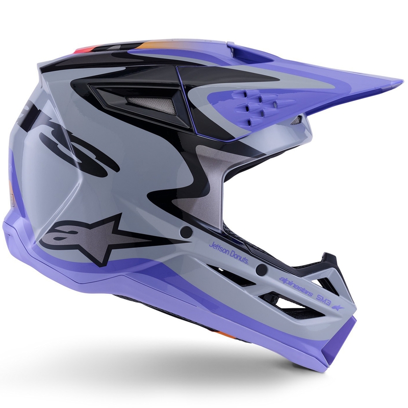 Παιδικό κράνος motocross Alpinestars S-M3 JETT LAWRENCE edition γκρι-μωβ-μαύρο