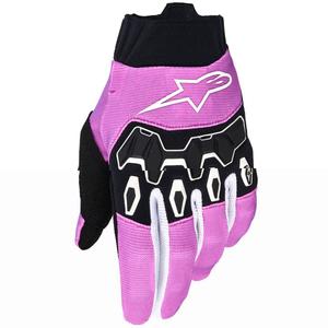 Γυναικεία Γάντια Motocross Alpinestars Stella Full Bore V2 Λευκά-Φθορίζοντα Ροζ-Μαύρα