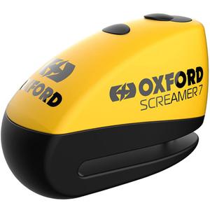 Κλείδωμα δισκόφρενου Oxford Screamer 7 με ενσωματωμένο συναγερμό κίτρινο-μαύρο