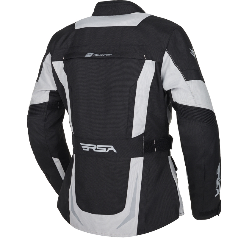 Γυναικείο μπουφάν μοτοσικλέτας RSA EXO 2 μαύρο-γκρι