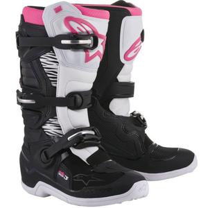 Γυναικείες μπότες μοτοσικλέτας Alpinestars Stella Tech 3 μαύρο-λευκό-ροζ