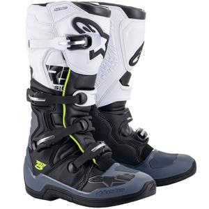 Μπότες μοτοσικλέτας Alpinestars TECH 5 μαύρο-γκρι-λευκό-φλουορ κίτρινο