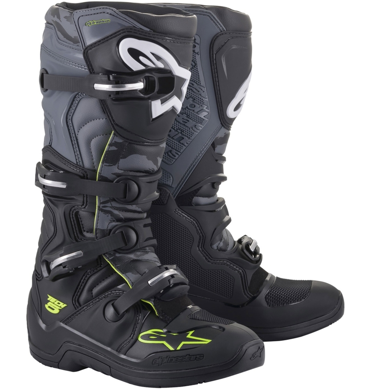 Μπότες μοτοσικλέτας Alpinestars TECH 5 μαύρο-γκρι-φλουορ κίτρινο