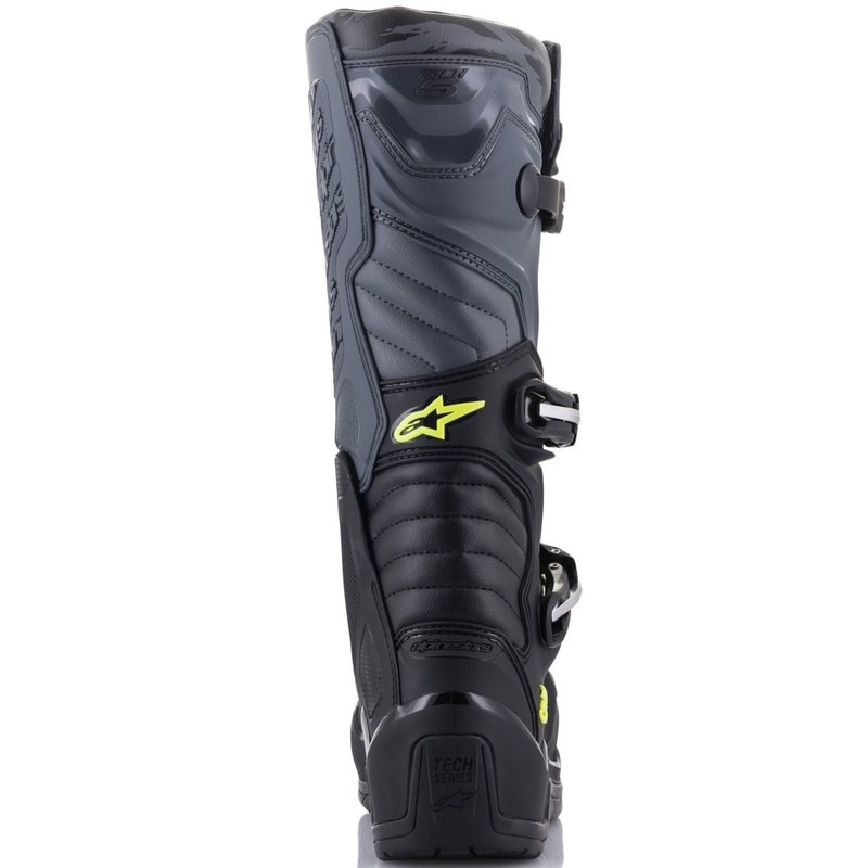 Μπότες μοτοσικλέτας Alpinestars TECH 5 μαύρο-γκρι-φλουορ κίτρινο