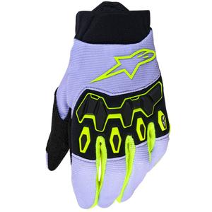 Γάντια motocross Alpinestars Full Bore V2 για παιδιά/νεανίδες, μωβ-φλουορ κίτρινα