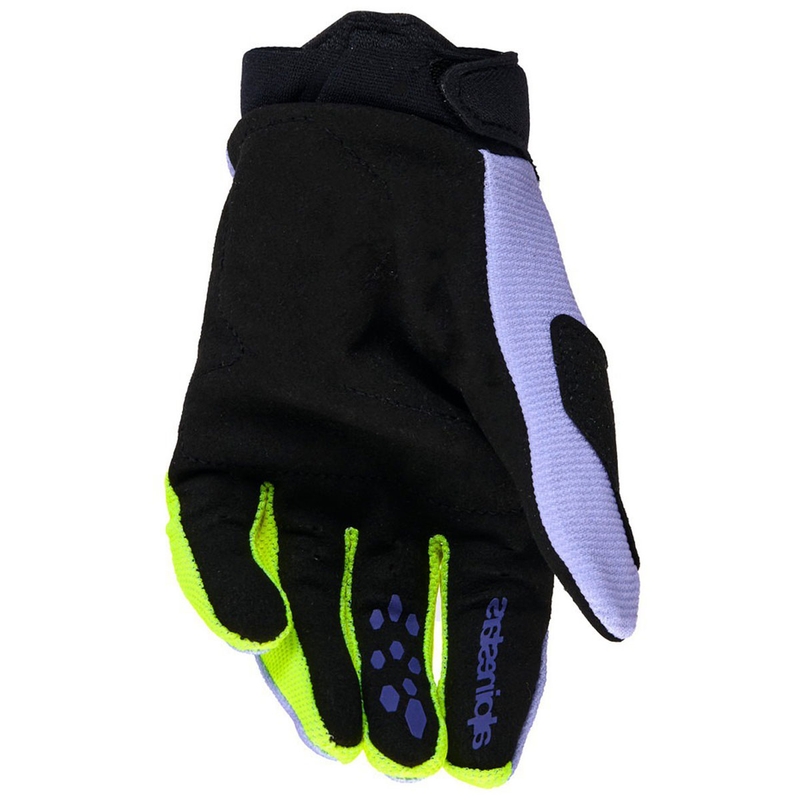 Γάντια motocross Alpinestars Full Bore V2 για παιδιά/νεανίδες, μωβ-φλουορ κίτρινα