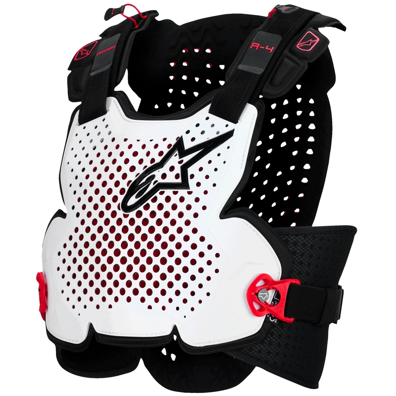 Προστατευτικό στήθους Alpinestars A-4 Plasma μαύρο-κόκκινο-λευκό