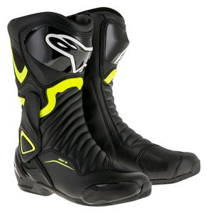Alpinestars S-MX 6 μαύρες-κίτρινες μπότες μοτοσικλέτας