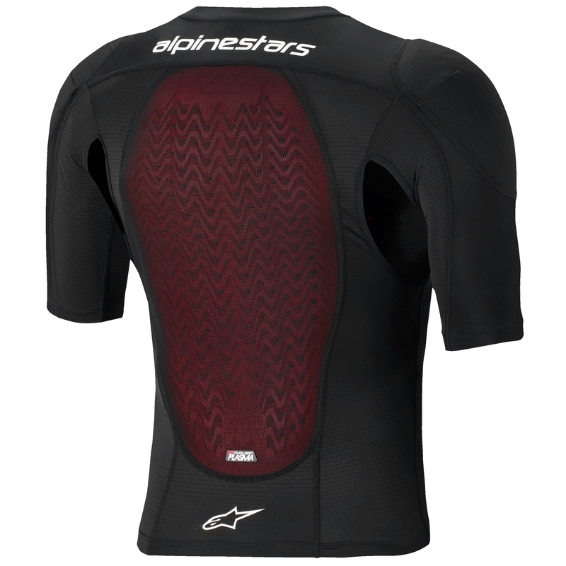 Προστατευτικό σώματος Alpinestars Bionic Plasma LT με κοντό μανίκι, μαύρο-κόκκινο-λευκό