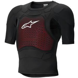 Προστατευτικό σώματος Alpinestars Bionic Plasma LT με κοντό μανίκι, μαύρο-κόκκινο-λευκό