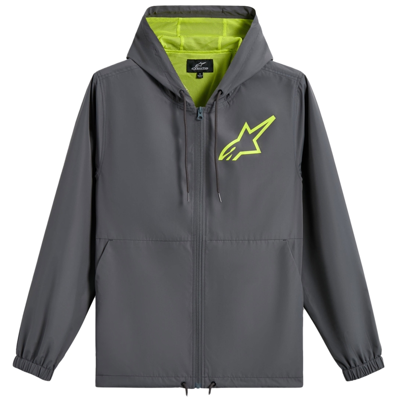 Αντιανεμικό μπουφάν Alpinestars Speeder Chromium σε γκρι-φλουό κίτρινο