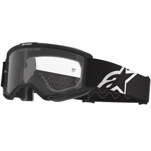 Γυαλιά motocross Alpinestars Vision OTG ασπρόμαυρα με διαφανή φακό