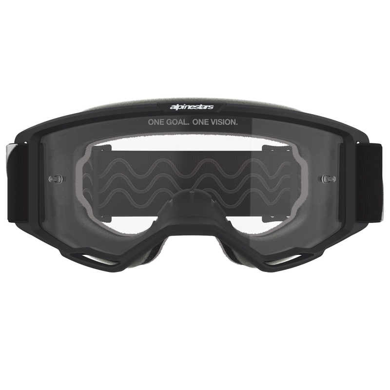 Γυαλιά motocross Alpinestars Vision OTG ασπρόμαυρα με διαφανή φακό