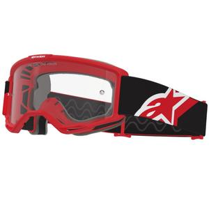 Γυαλιά motocross Alpinestars Vision OTG κόκκινα-μαύρα-άσπρα με διαφανή φακό