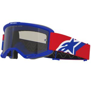 Γυαλιά motocross Alpinestars Vision Sand μπλε-κόκκινο-λευκό με σκούρο φακό smoke