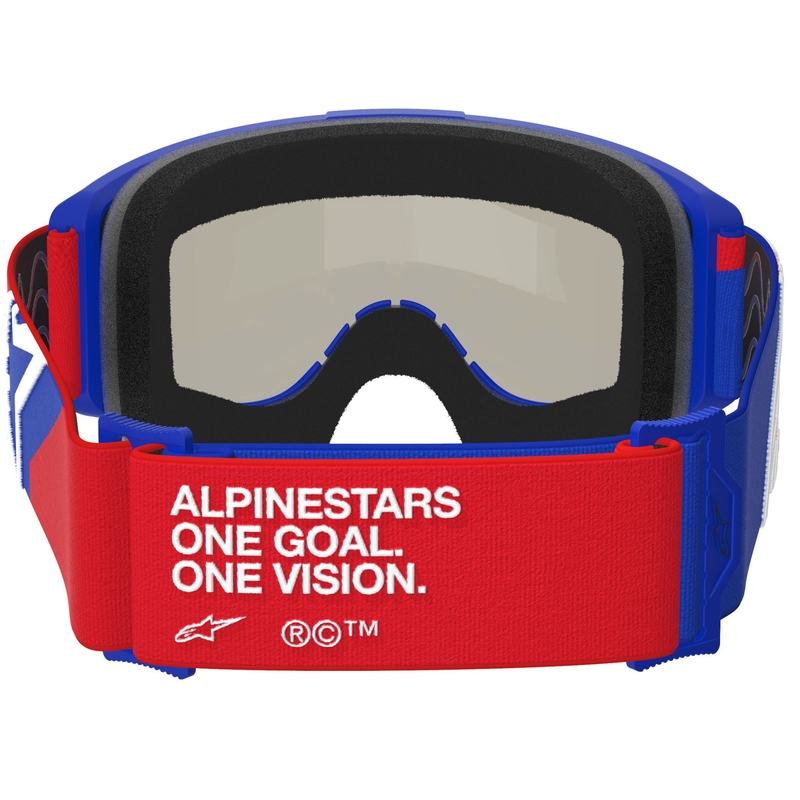 Γυαλιά motocross Alpinestars Vision Sand μπλε-κόκκινο-λευκό με σκούρο φακό smoke