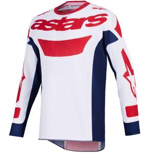 Φανέλα motocross Alpinestars Racer Riway λευκή-μπλε-κόκκινη