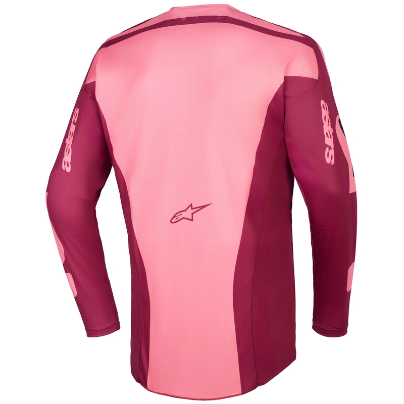 Φανέλα motocross Alpinestars Racer Riway σκούρο κόκκινο-κοραλί