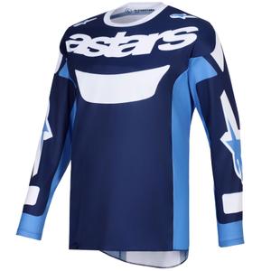 Φανέλα motocross Alpinestars Racer Riway μπλε-ανοιχτό μπλε-λευκό