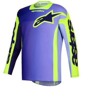 Φανέλα motocross Alpinestars Racer Portl μωβ-φλουορ κίτρινο