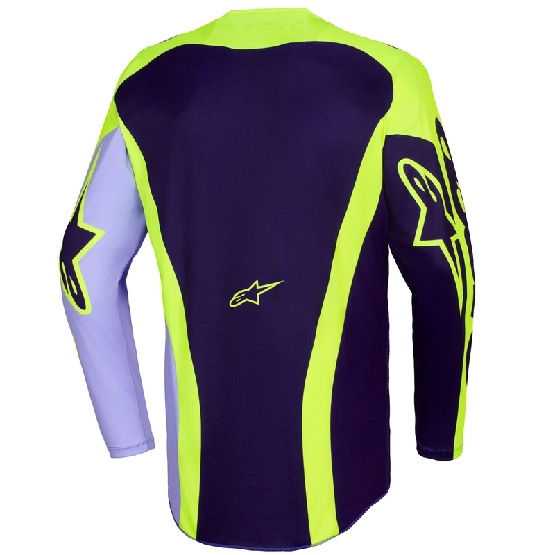 Φανέλα motocross Alpinestars Racer Portl μωβ-φλουορ κίτρινο