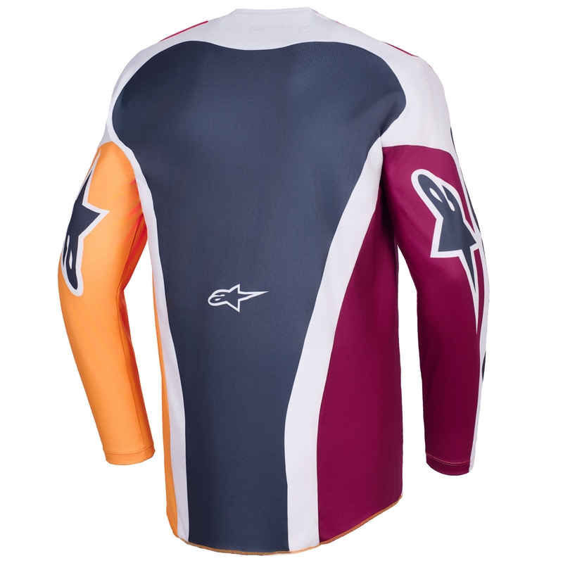 Φανέλα motocross Alpinestars Racer Portl κόκκινο-πορτοκαλί-ανοιχτό γκρι