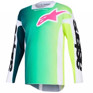 Φανέλα motocross Alpinestars Racer Portl πράσινο-λευκό-μαύρο