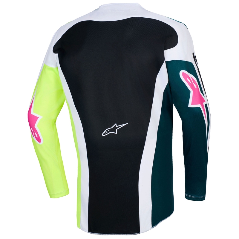 Φανέλα motocross Alpinestars Racer Portl πράσινο-λευκό-μαύρο