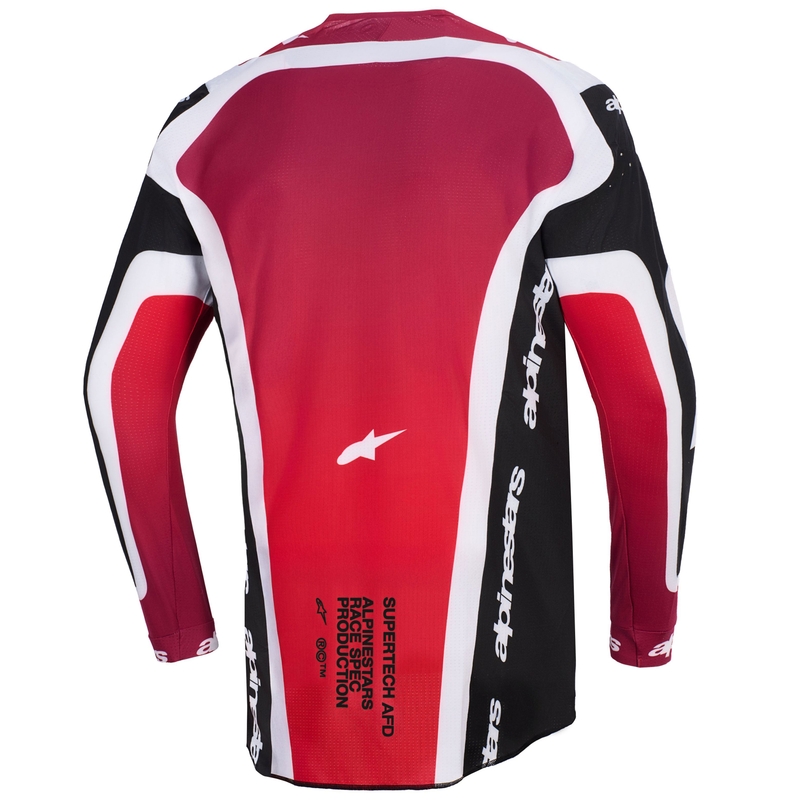 Φανέλα motocross Alpinestars Supertech Pro AFD Vista μαύρη-κόκκινη-λευκή
