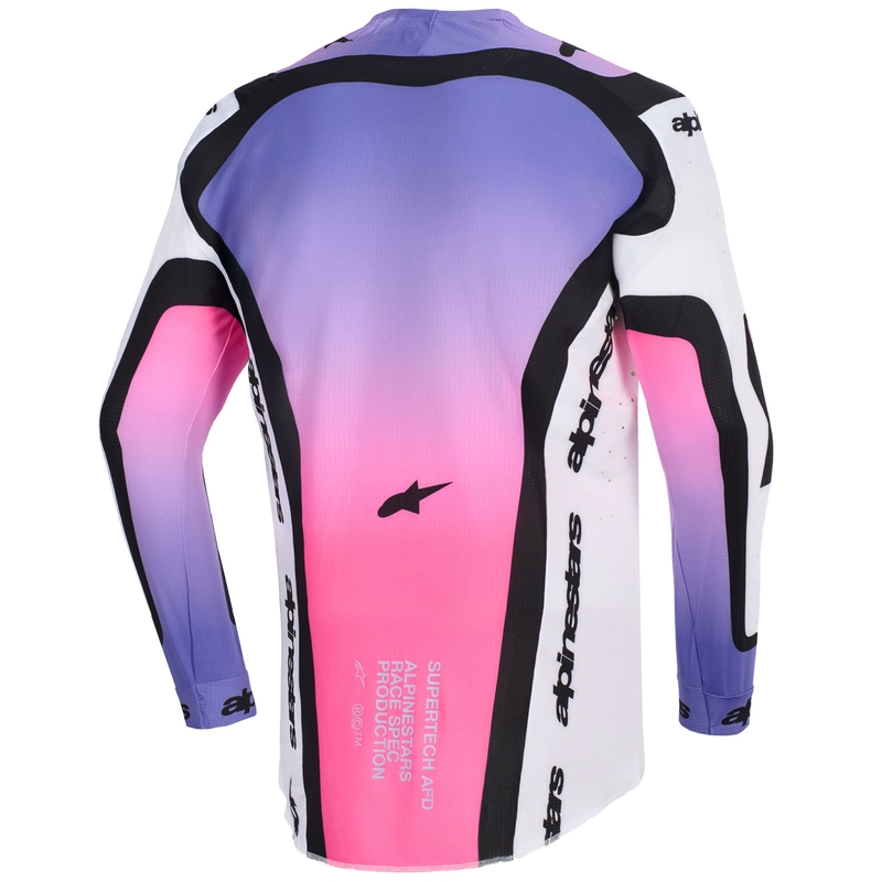 Φανέλα motocross Alpinestars Supertech Pro AFD Vista λευκή-μωβ-μαύρη