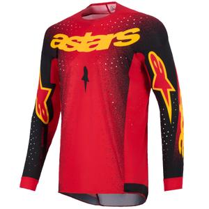 Φανέλα motocross Alpinestars Supertech Scenz κόκκινη-μαύρη-κίτρινη