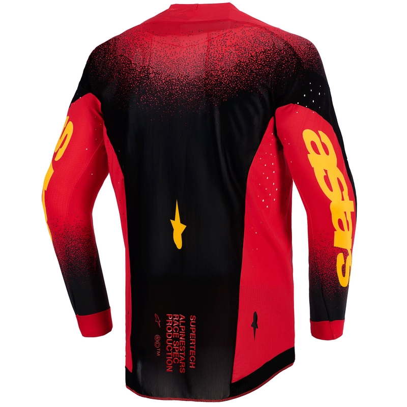 Φανέλα motocross Alpinestars Supertech Scenz κόκκινη-μαύρη-κίτρινη