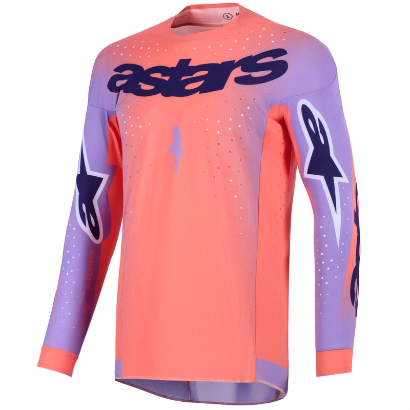 Φανέλα motocross Alpinestars Supertech Scenz πορτοκαλί-κοραλί-μωβ