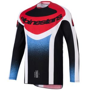 Φανέλα motocross Alpinestars Techstar Knif μαύρο-άσπρο-μπλε-κόκκινο
