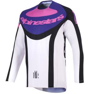 Φανέλα motocross Alpinestars Techstar Knif μαύρη-ανοιχτό γκρι-μωβ