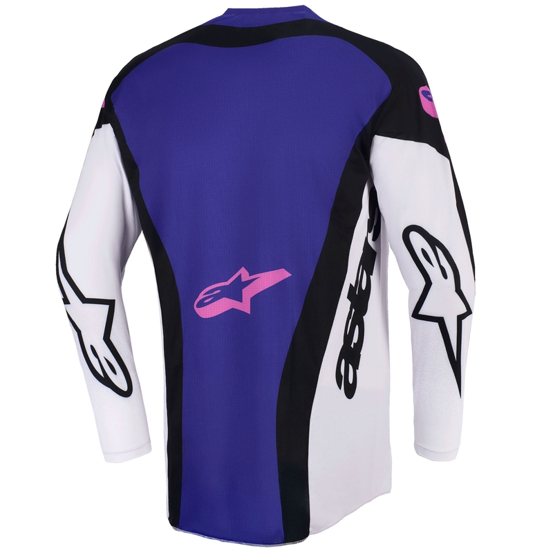Φανέλα motocross Alpinestars Techstar Knif μαύρη-ανοιχτό γκρι-μωβ