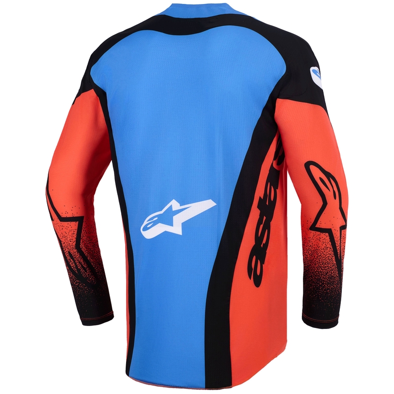 Φανέλα motocross Alpinestars Techstar Knif πορτοκαλί-μαύρο-μπλε