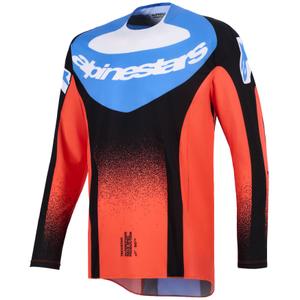 Φανέλα motocross Alpinestars Techstar Knif πορτοκαλί-μαύρο-μπλε