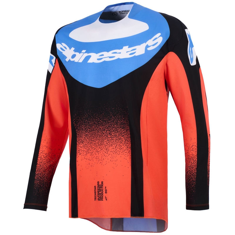 Φανέλα motocross Alpinestars Techstar Knif πορτοκαλί-μαύρο-μπλε