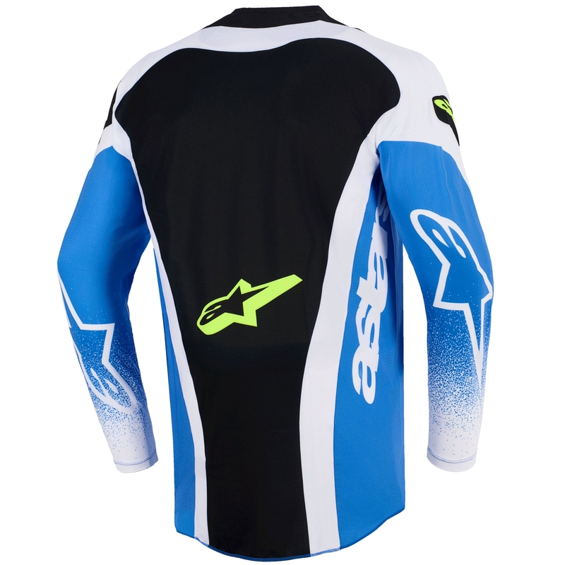 Φανέλα motocross Alpinestars Techstar Knif μπλε-μαύρο-φλουορ κίτρινο