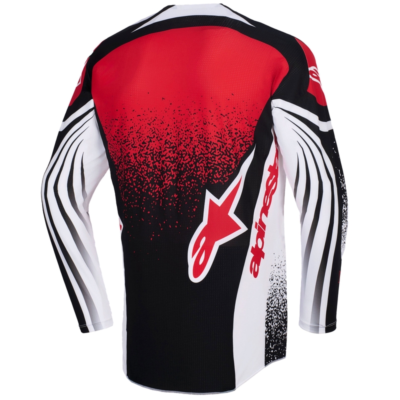Φανέλα motocross Alpinestars Techstar Nomur μαύρο-άσπρο-κόκκινο
