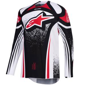 Φανέλα motocross Alpinestars Techstar Nomur μαύρο-άσπρο-κόκκινο