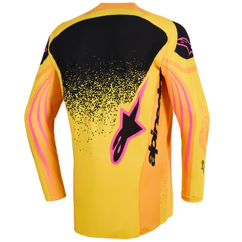 Φανέλα motocross Alpinestars Techstar Nomur πορτοκαλί-κίτρινο-ροζ